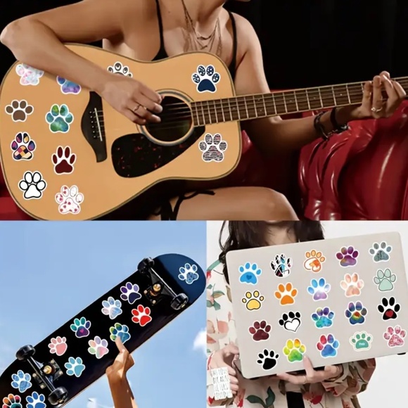 NIP! 50 Pieces of Animal Paw Print Stickers! - Picture 4 of 9